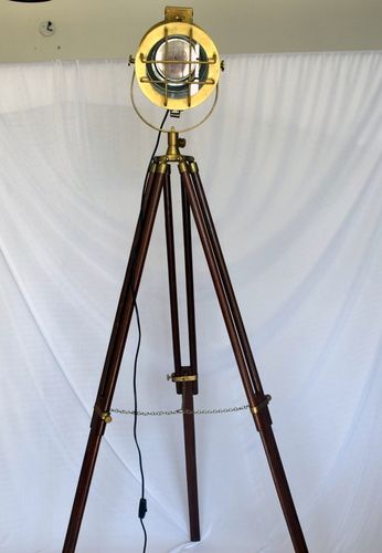 Brown Tripod Floor Lamp