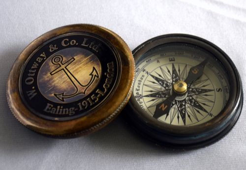 Antique Look Poem Magnetic Compass