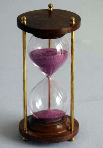 Nautical Marine and Maritime Wood Sand Timer With Pink Sand