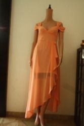 Coterie Peach Maxi Evening Dress