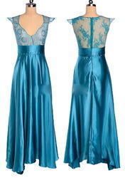 Satin Lace Evening Gown