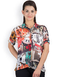 Digital Womens Graphic Print Formal Shirt