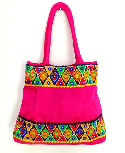 Handmade Designer Rajasthani Jaipuri Gujarati, Traditional Women's Clutch/ Handbag, Banjara Quilted Premium Shoulder bag - Medium size