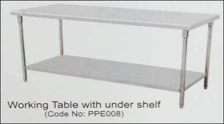 Working Table With Under Shelf