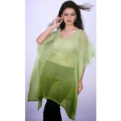 Aloe Vera Green, Honeydew Chiffon Ready Made Kurtis