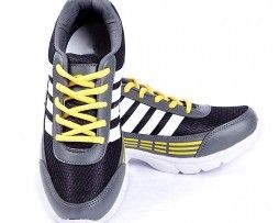 Grey and Yellow Sport Shoes (DF-013)