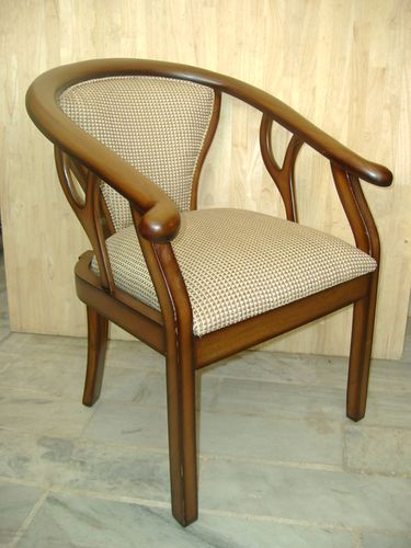 Oak Wood Coushined Lobby Chair
