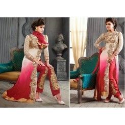 Buttercream Faux Georgette Salwar Kameez