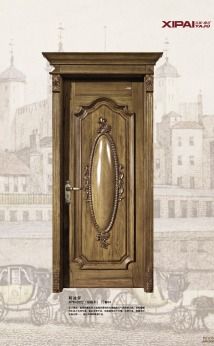 Classic Solid 100% Original Wood Entrance Door