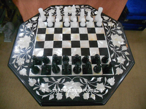 Marble Inlay Chess Board