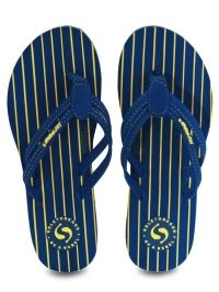 Ladies Flop Flops (Royal Blue Stripes)