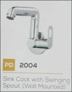 Sink Cock With Swinging Spout