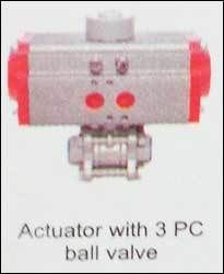 Actuator with 3PC Ball Valve