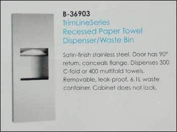 Recessed Paper Towel Dispenser With Waste Bin (B 36903)