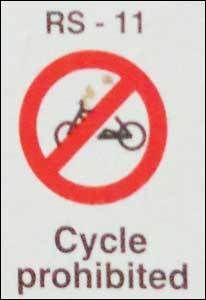 Cycle Prohibited Mandatory Sign