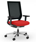 Black and Red Revolving Office Chair (Impulse)