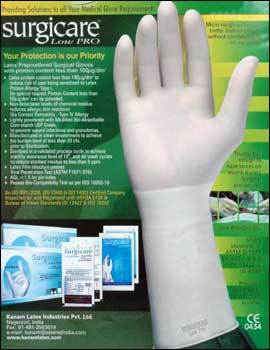 Latex Prepowdered Surgical Gloves