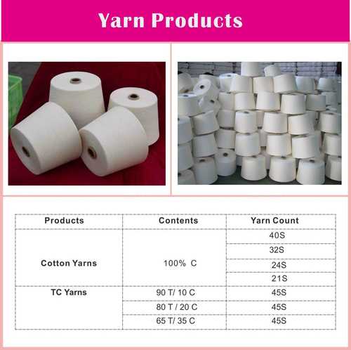 100% Cotton Ring Spun Yarn 40S