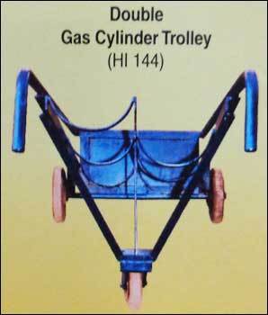 Tri Wheel Based Double Gas Cylinder Trolley (Model No. HI-144)