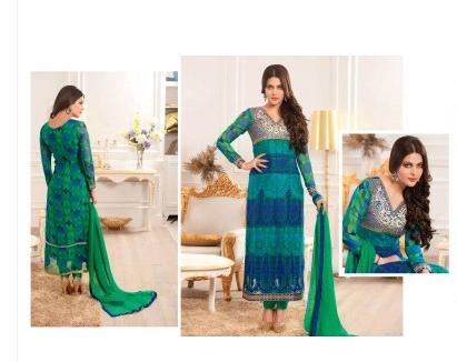 ग्रीन एंड सी ग्रीन फॉक्स जॉर्जेट सलवार कमीज