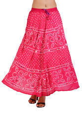 Ethnic Rajasthani Cotton Casual Bandhini Skirt