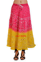 Pink Gypsy Jaipuri Bandhej Skirt