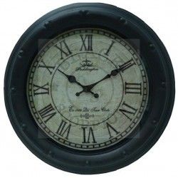 Rustic Iron Round Wall Clock