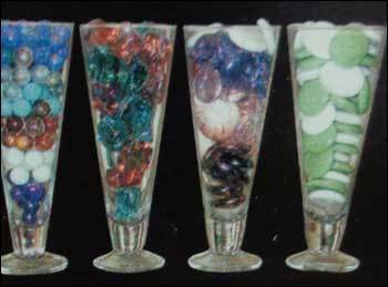 सजावटी कांच के कंकड़ और पत्थर