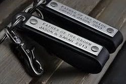 Durable Engraved Leather Keychain