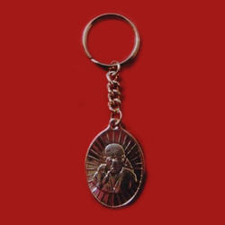 Metal Emboss Oval Keychain