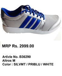 Silver Blue Stripes Shoes