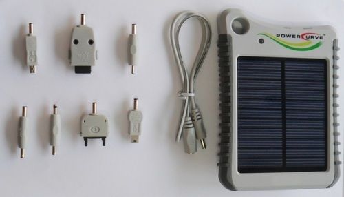 Solar Mobile Phone Charger - 2300mAh Ni-Ch High Temperature Battery, 4"x3"x0.5" Size | High Efficiency Solar Panel, USB Rechargeable, 7 Adapters Included, 1 Year Warranty