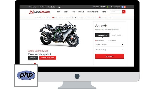 Bikedekho वेबसाइट विकास सेवा