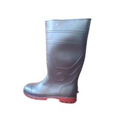 कलर सोल और स्टील टो के साथ पीवीसी गम बूट्स