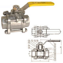 Three Piece Thread Ball Valve