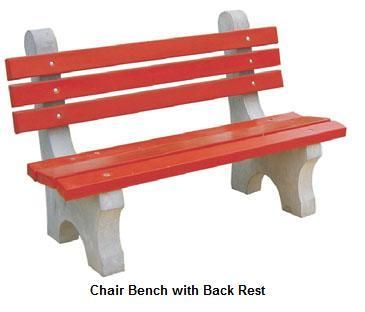 Chair Bench with Back Rest