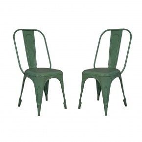 Industrial Dining Chair Green