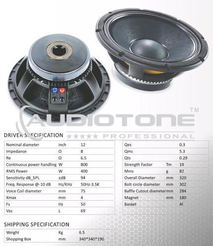 Audio tone speaker 18 inch hot sale 1500 watt