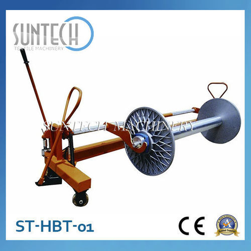Hydraulic Warp Beam Lift Trolley - Hydraulic Foot Pedal Operation with Quick Lift | Dual-Action Steering Bar, Smooth Ball Bearing Wheels
