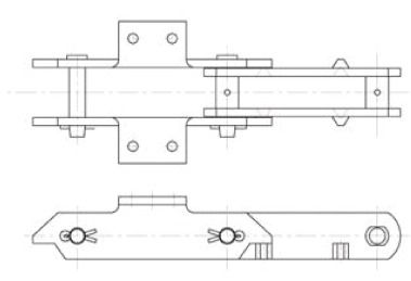 Non Collapsible Pan Conveyor Chain