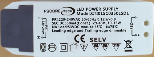 15W/350mA/Triac Dimmable LED Driver