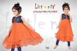 Orange Color Girls Frock