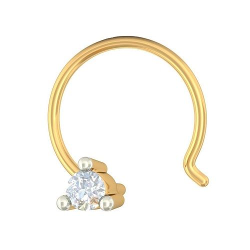 Stylish Diamond Gold Nose Stud