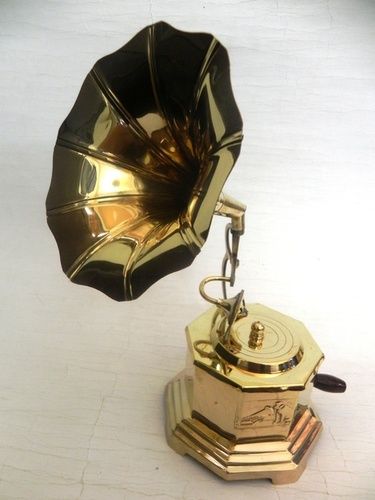 Brass Gramophone Miniature