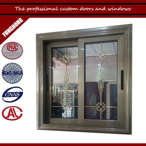 Double Tempered Glass For Office Aluminum Sliding Window