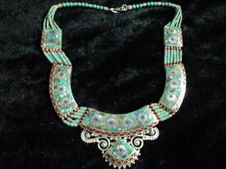 Nepali Turquoise And Red Coral Necklace