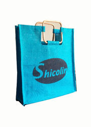 Wooden Handle Jute Bags