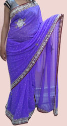 Embroidered Beaded Saree