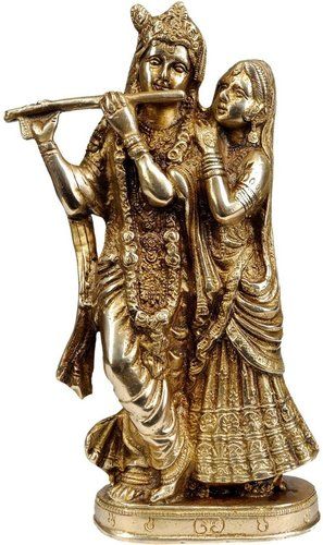 Radha Krishna Brass Statue