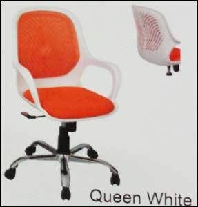 Queen White Revolving Office Chairs